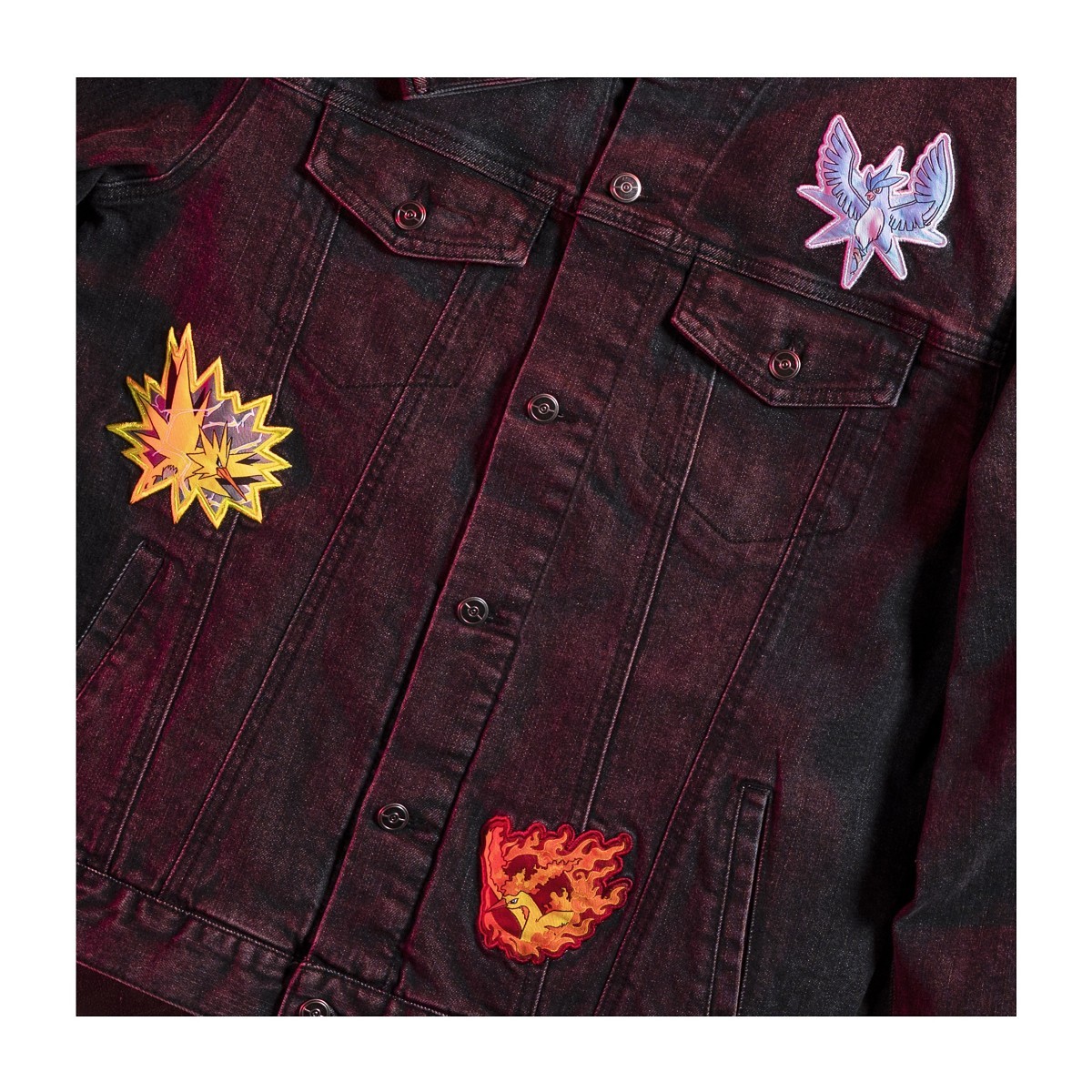 Articuno, Zapdos & Moltres Black Denim Jacket - Adult | Pokémon