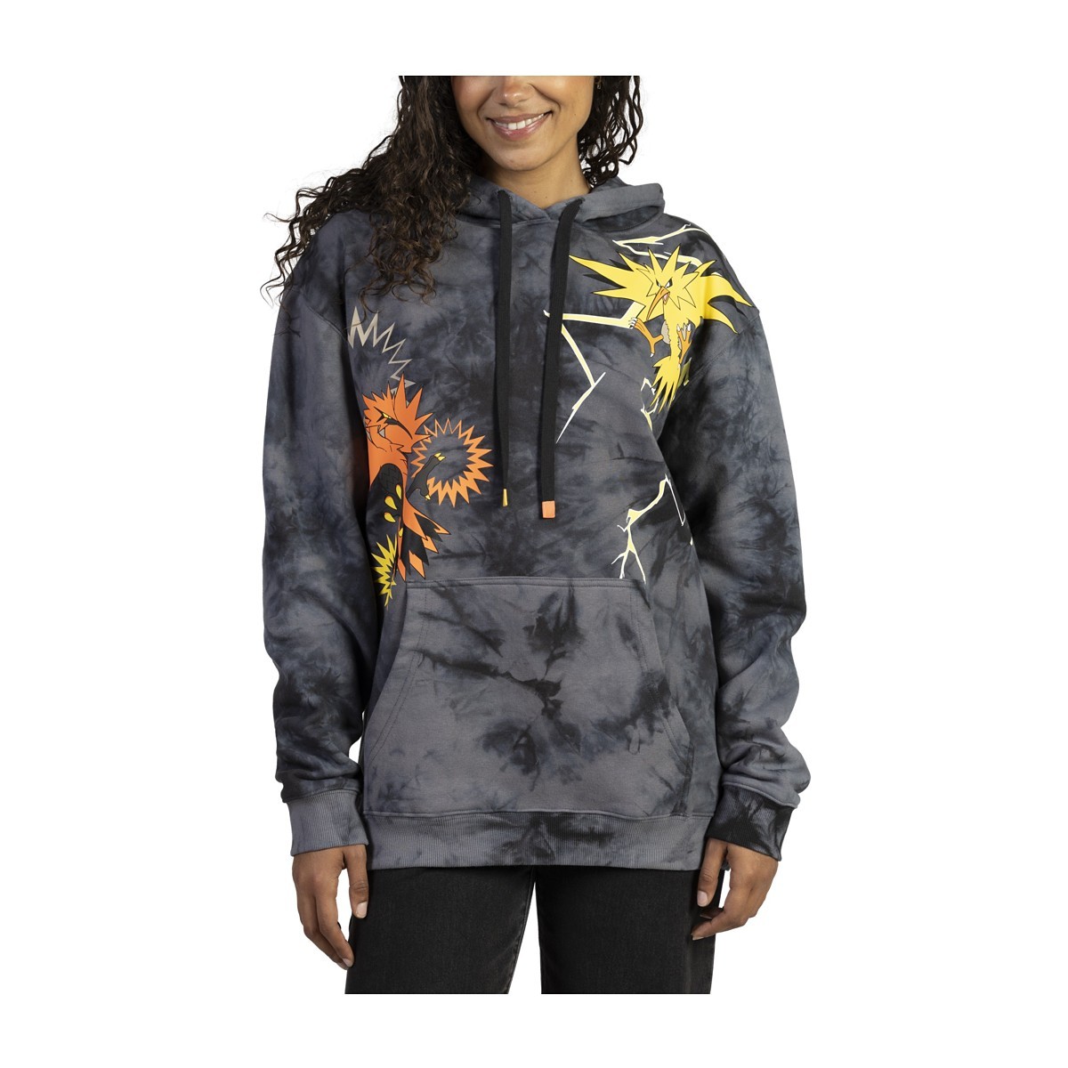Zapdos & Galarian Zapdos Black Pullover Hoodie - Adult | Pokémon