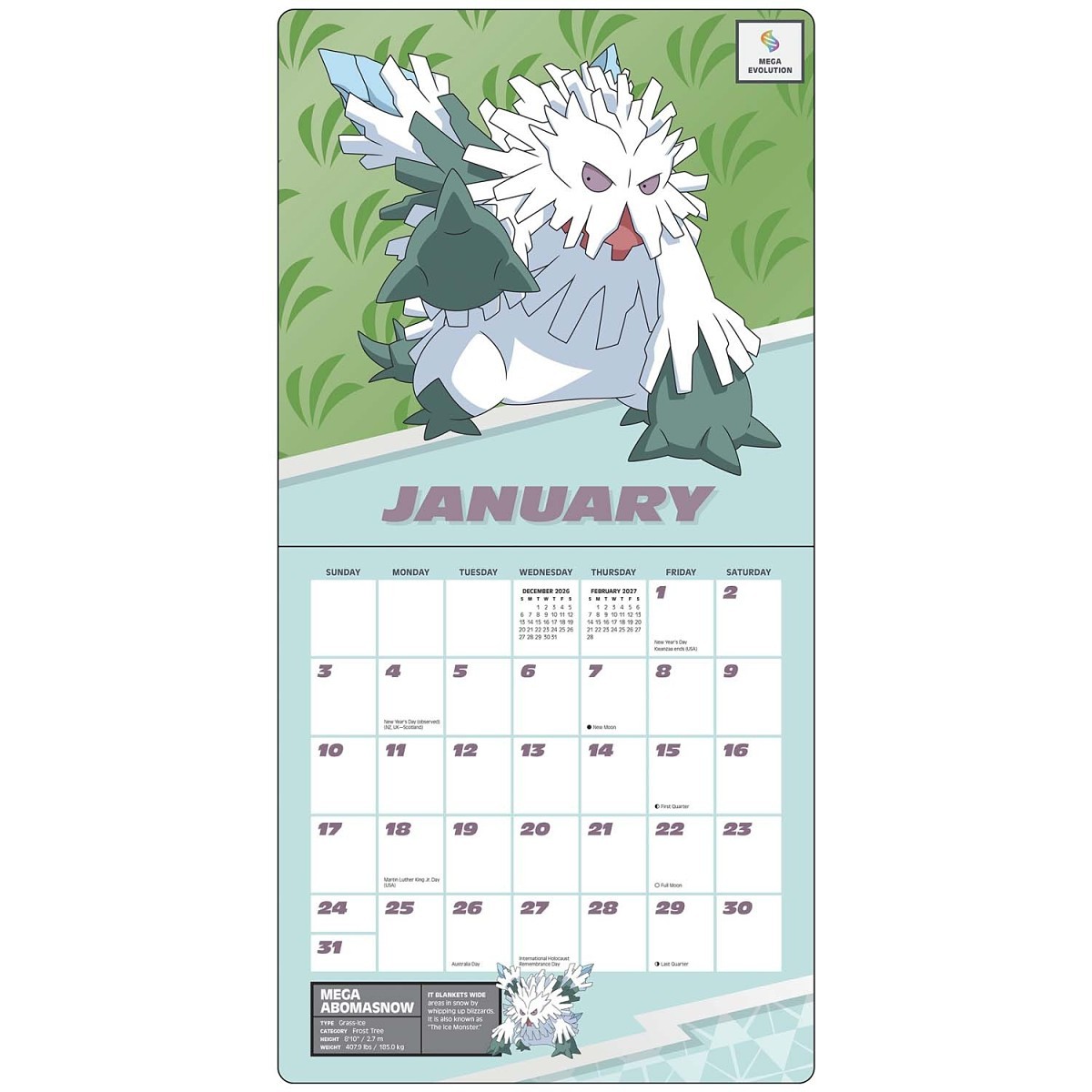Pokémon 2027 Wall Calendar | Pokémon Center Official Site
