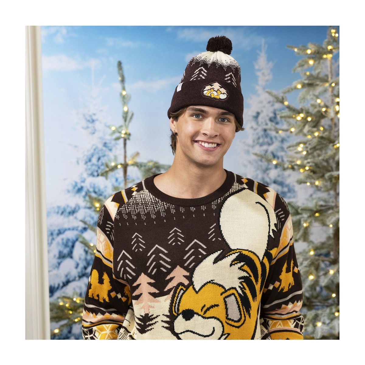 Growlithe Maroon Knit Beanie (One Size-Adult) | Pokémon Center