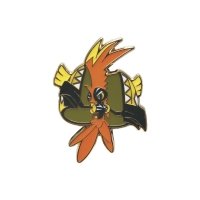 Pokemon Center 2019 Card shaped Tin Safety Pin Badge set Lightning Tapu Koko