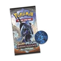 Pokémon TCG: Sun & Moon-Burning Shadows 3 Booster Packs, Coin