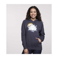 Snorlax Sunset Heather Navy Fitted Pullover Hoodie - Adult