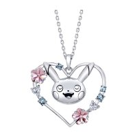 Pok mon Center RockLove Pikachu Sterling Silver Heart Pendant
