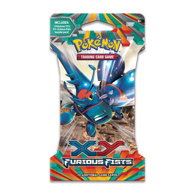 Four Pokemon Trading Card Game: XY Furious Fists Booster Packs 4 Pack Lot 4 Packs