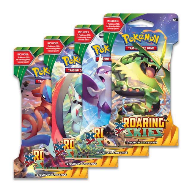 Pokemon XY Roaring Skies Sleeved Booster Pack Lot Of 6 Factory Sealed 