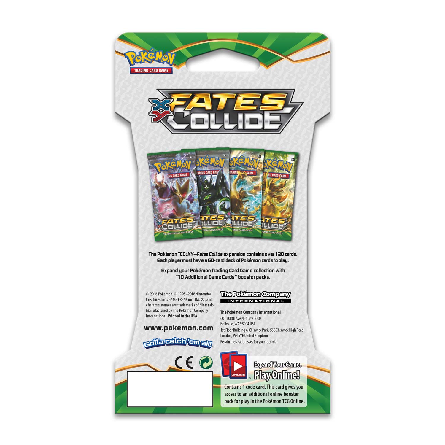 pokemon online tcg xy fates collide booster