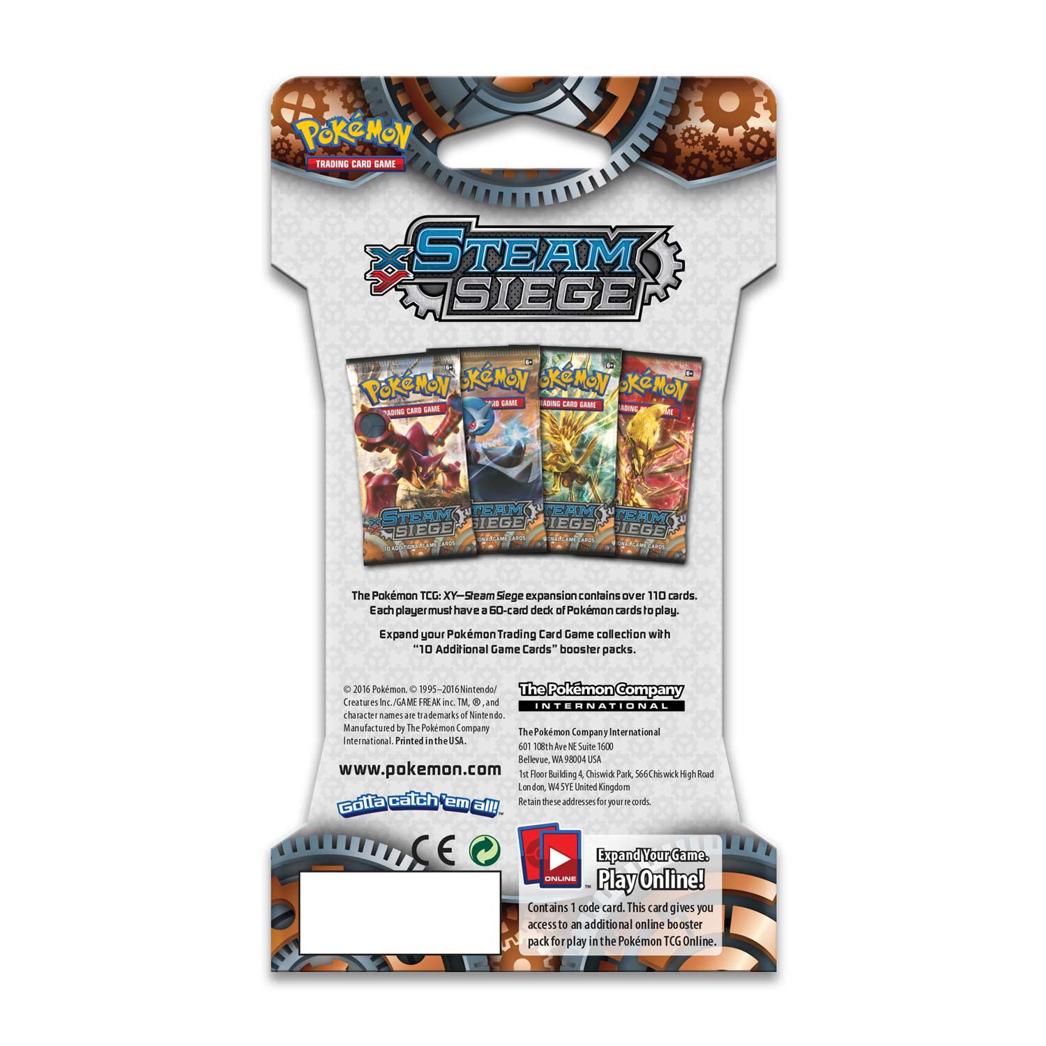 Pokémon TCG: XY-Steam Siege Sleeved Booster (10 Cards) | Pokémon Center  Official Site