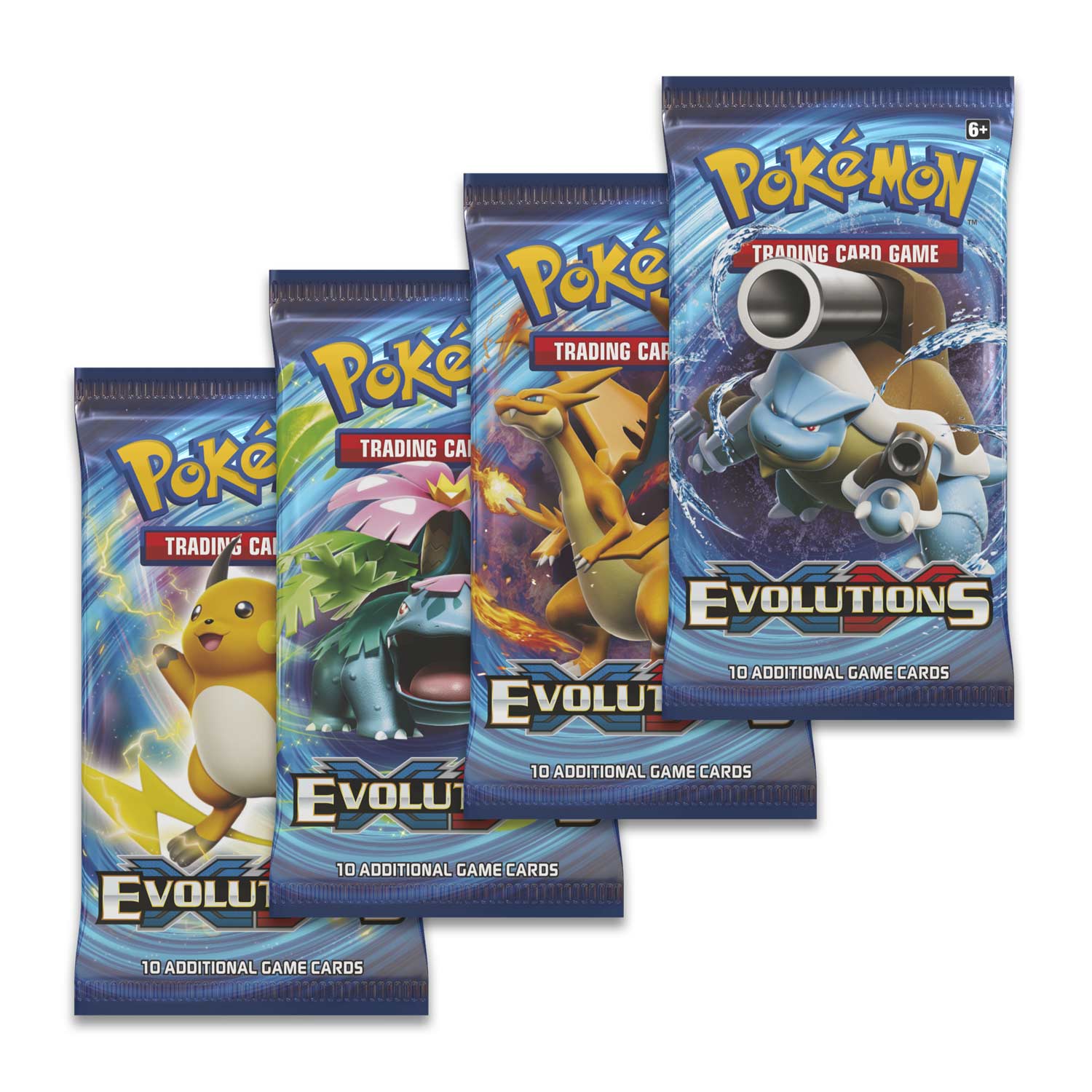 Lot of 4 Booster packs XY Evolutions Pokemon Cards TCG Authentic 
