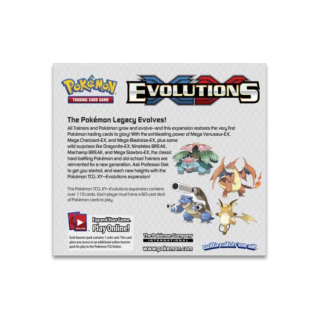 Pokemon Trading Card Game Evolutions Sealed Booster Pack x 4 XY