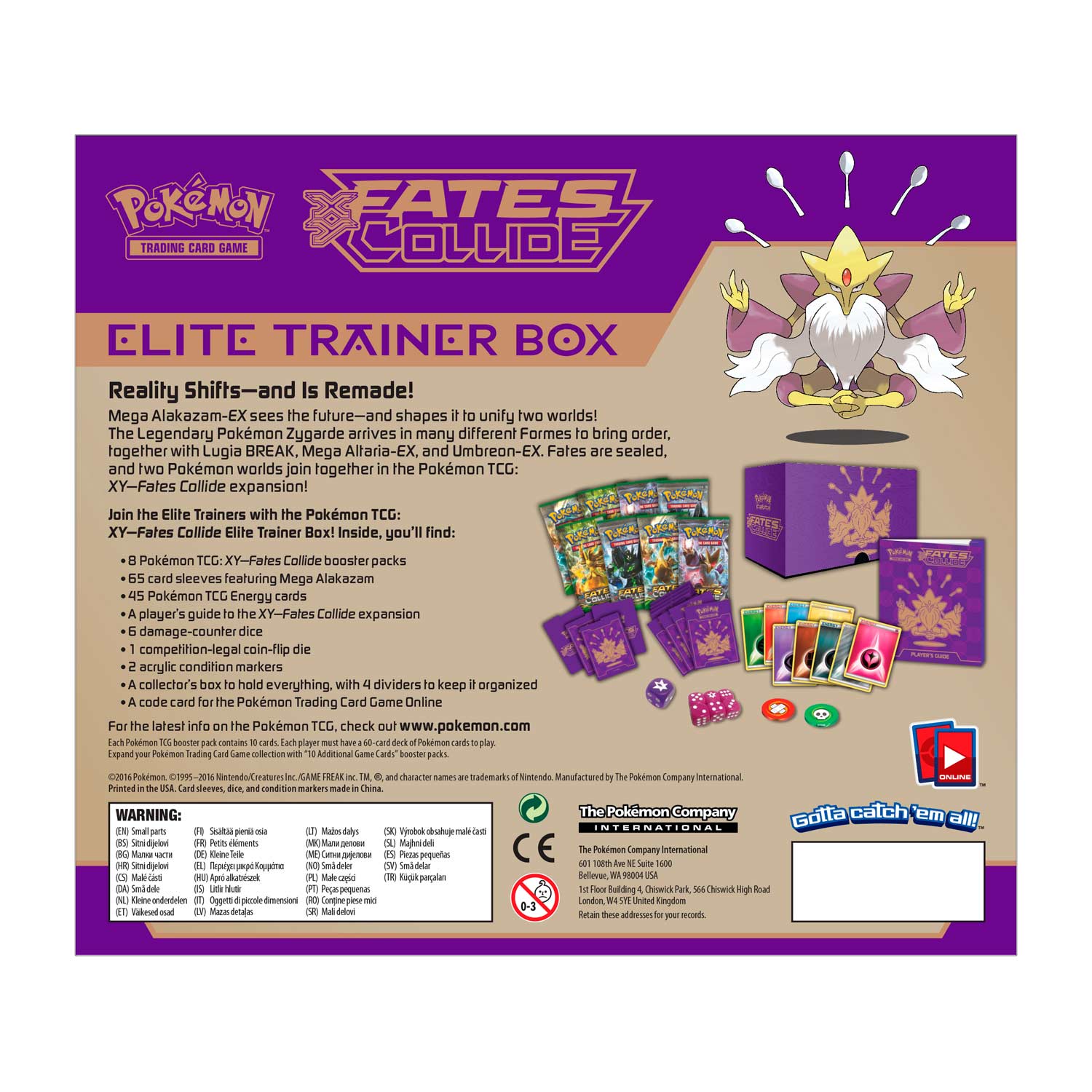 Factory Sealed Details about   Pokémon TCG 2016 XY Fates Collide Elite Trainer Box