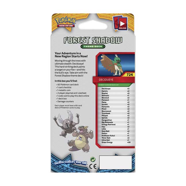 Pokemon Sun & Moon Forest Shadow 60 Card Theme Deck for sale online 