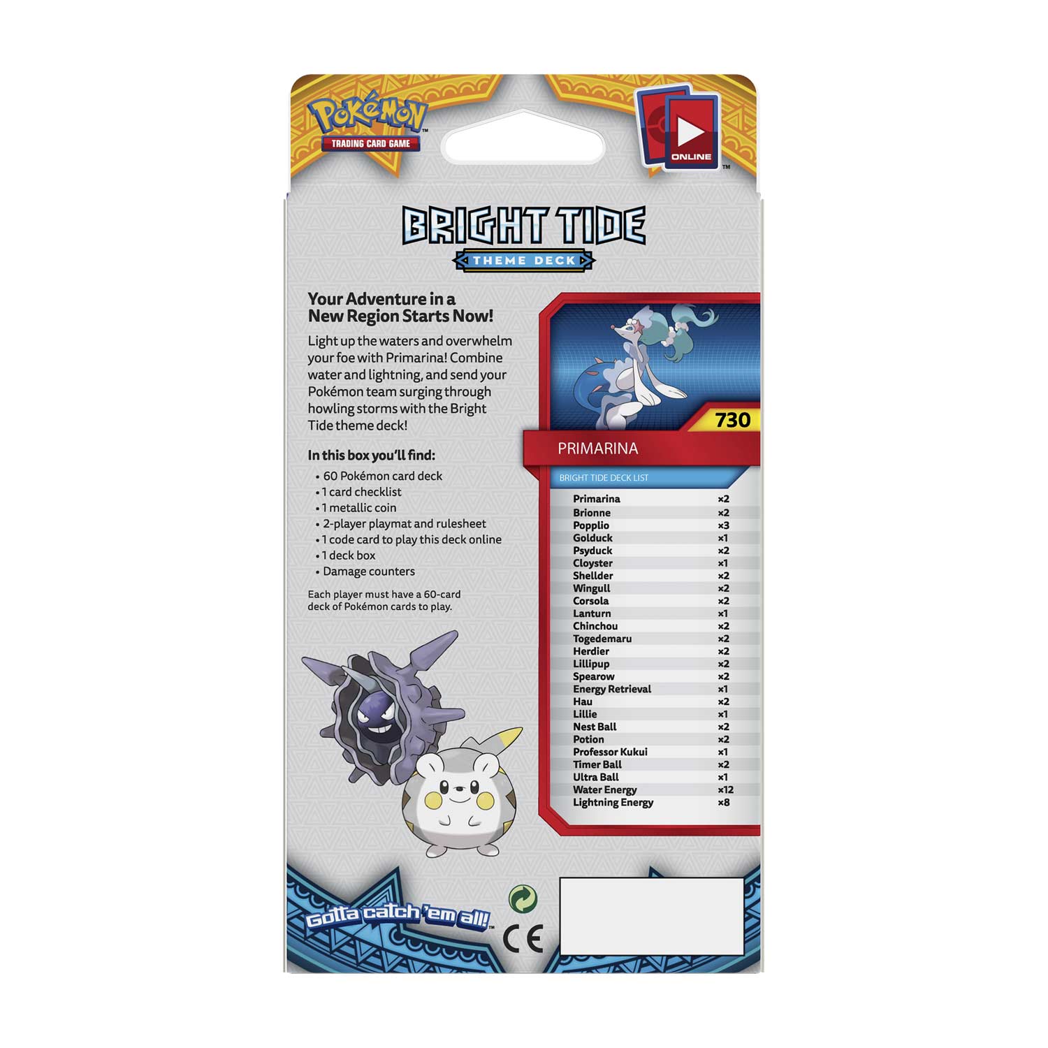 Pokemon Tcg Sun Moon Bright Tide Theme Deck Pokemon Center Official Site
