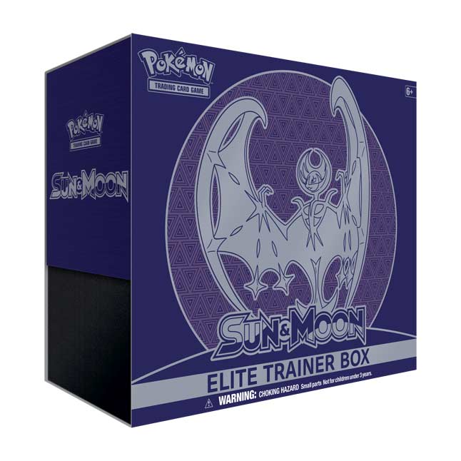 Pack of 65 Count Tournament Legal Elite Trainer Box Exclusive Sun Moon Lunala Official Card Sleeves 