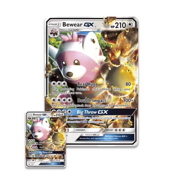 Pokemon Trading Card Game TCG BEWARE GX Box Promo Foil Card & 4 Booster Packs 