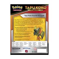 Tapu Koko Pin Collection Box Pokemon Trading Cards 3 Booster Packs 1 Promo NEW 