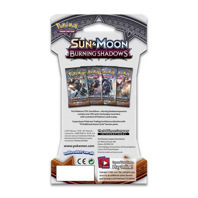 Pokemon Tcg Sun Moon Burning Shadows Sleeved Booster Pack 10 Cards Pokemon Center Official Site Pokemon Tcg Sun Moon Burning Shadows Sleeved Booster Pack 10 Cards Pokemon Center Official Site