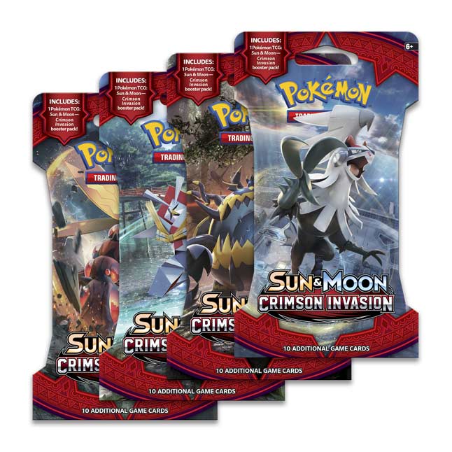 Pokemon Tcg Sun Moon Crimson Invasion Sleeved Booster Pack 10 Cards Pokemon Center Official Site
