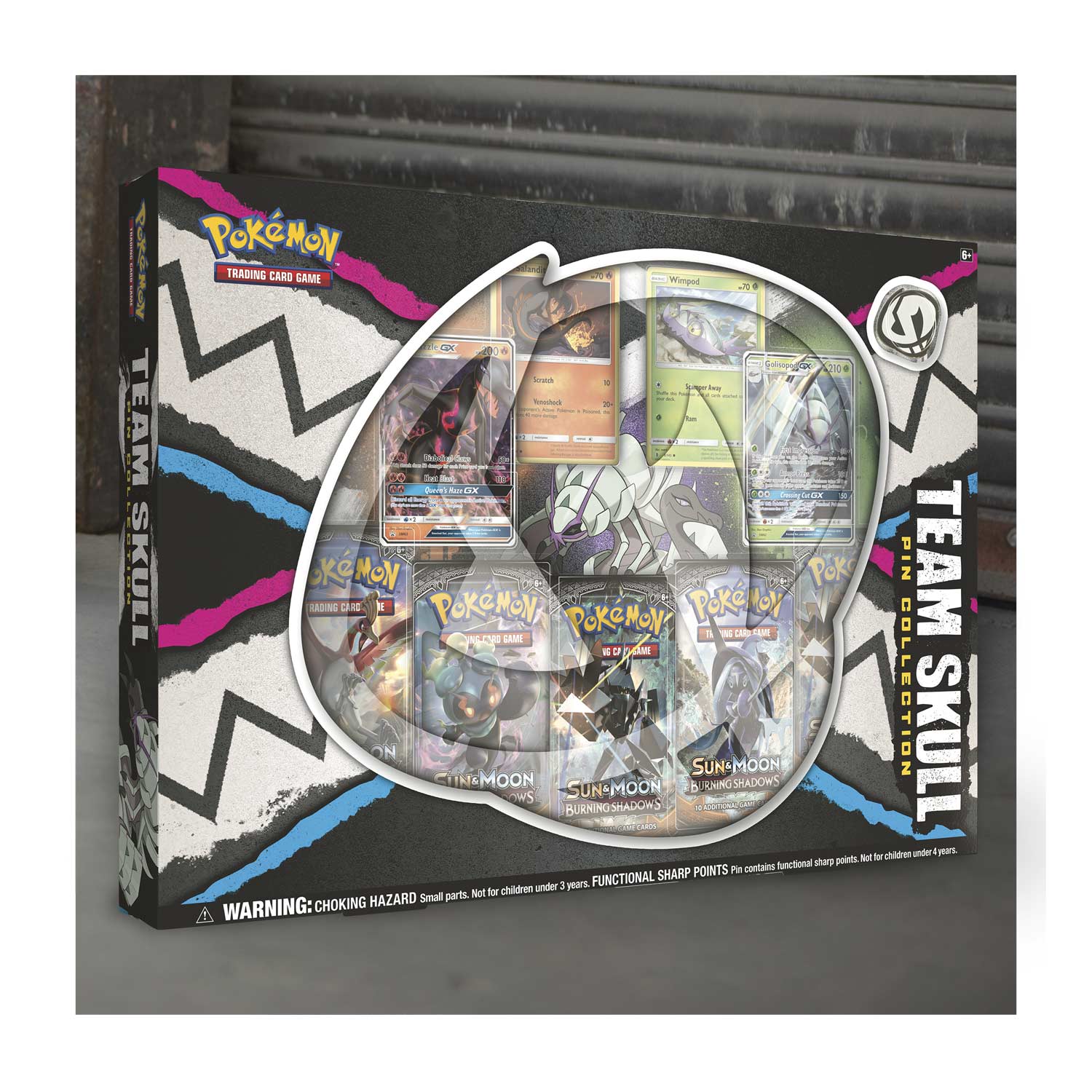 Brand New // Sealed Pokemon TCG Team Skull Pin Collection