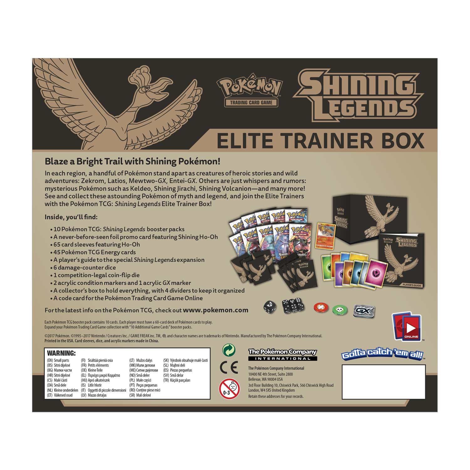 Pokemon Shining Legends Elite Trainer Box Collectible Cards