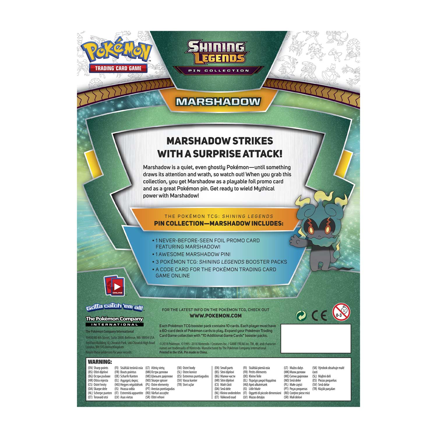 Details about   Pokemon Marshadow Pin Official Pokemon Pin 
