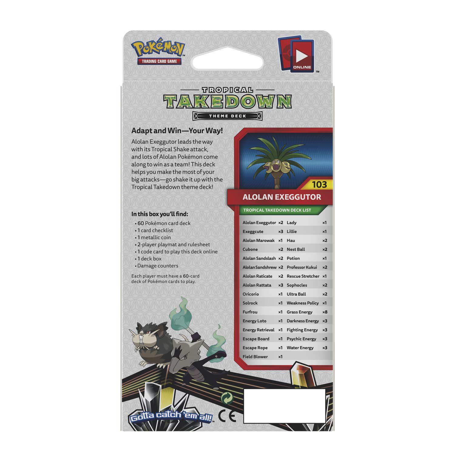 Pokemon TCG Theme Deck Sun & Moon Forbidden Light Tropical Takedown Exeggutor for sale online 