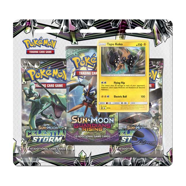 Pokemon Tcg Sun Moon Series 3 Booster Packs Coin Tapu Koko Promo Card Pokemon Center Official Site