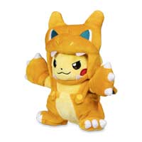 pikachu in charizard costume plush