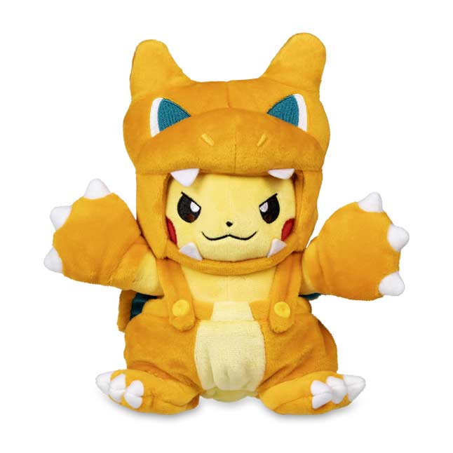 pikachu in charizard costume plush