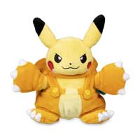 pikachu in charizard costume plush