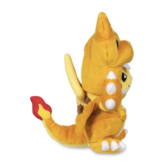 pikachu in charizard costume plush