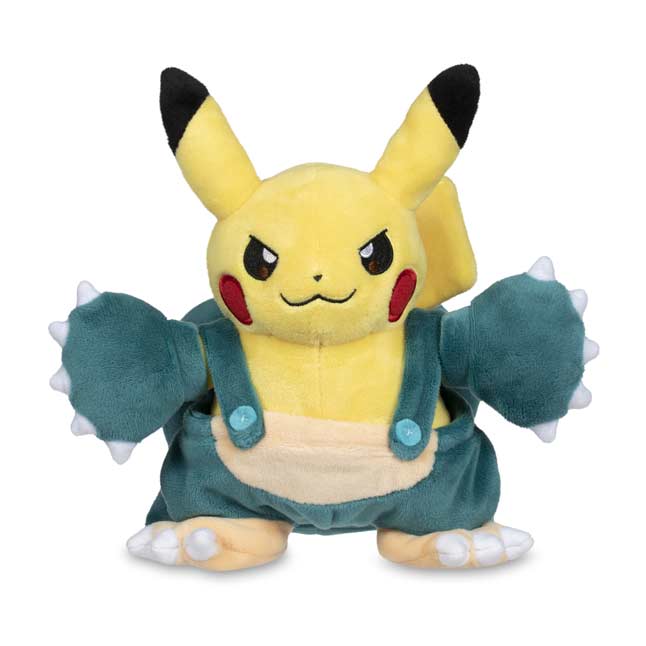 pikachu in snorlax costume plush