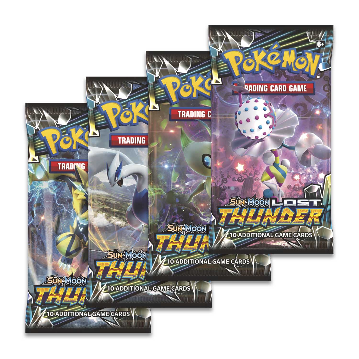 Pokemon 2018 Sun and Moon Lost Thunder 3 Card Booster Pack Unweighed New Sealed 