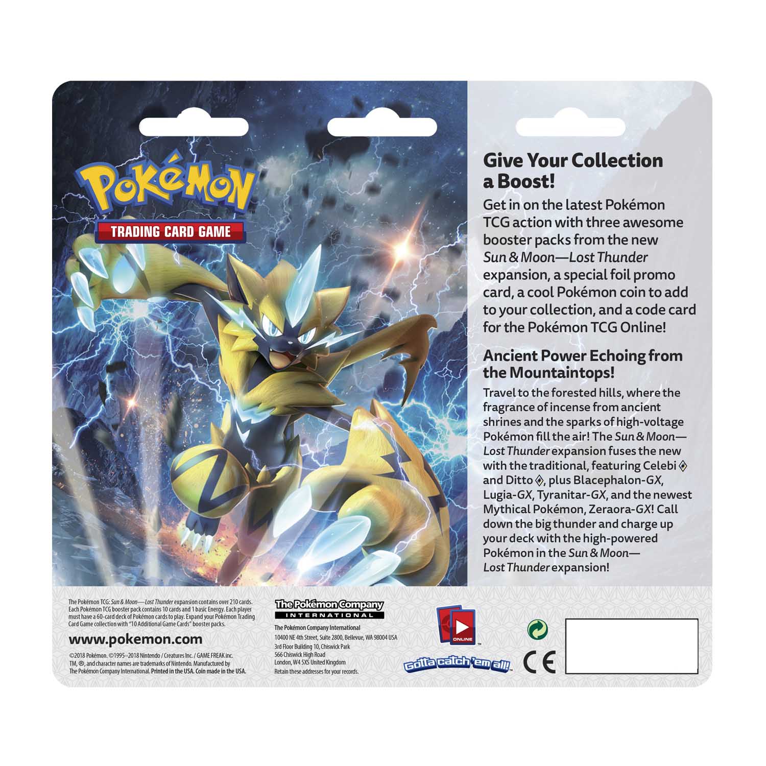 Pokémon TCG: Sun & Moon-Lost Thunder 3 Booster Packs, Coin & Altaria Promo  Card | Pokémon Center Official Site