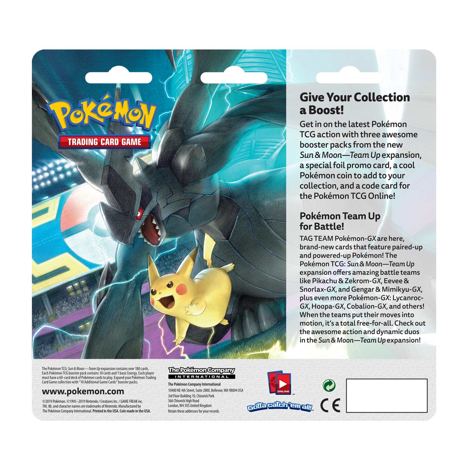 Sun & Moon Team Up Blister Pack Containing 3 Booster Packs and Featuring Promo Card Ultra Necrozma Pokemon TCG 