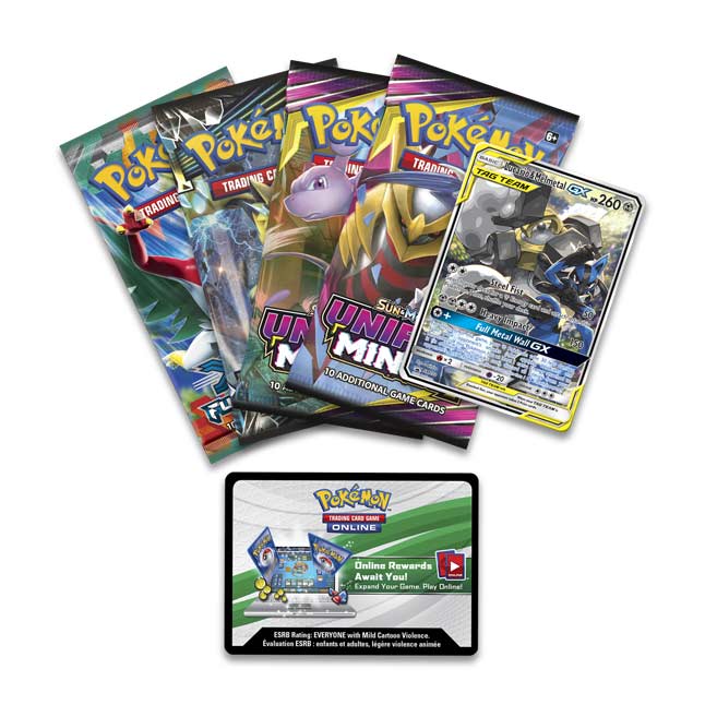 Pokemon Power Partnership Tin Lucario & Melmetal GX Holo Card 4 x Booster Packs 
