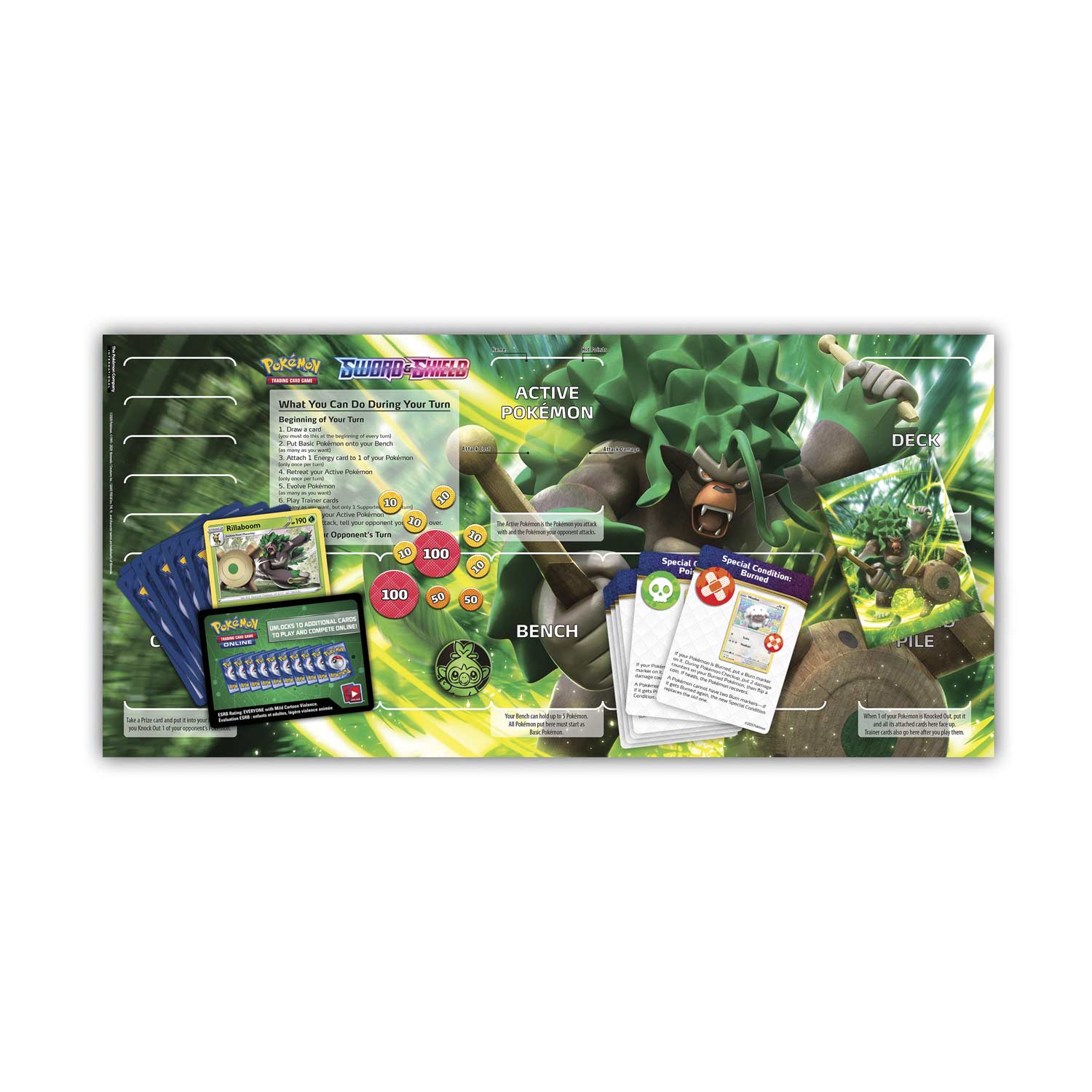 Rillaboom Pokemon TCG Card Game Sword & Shield Theme Deck 