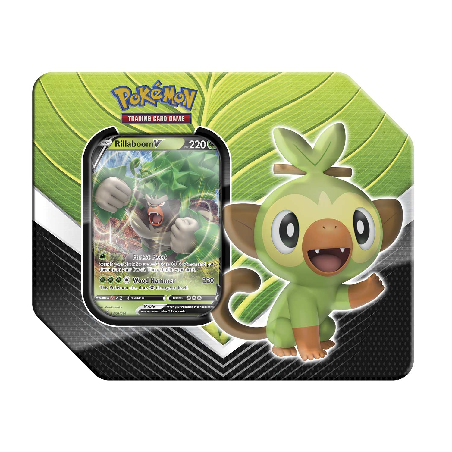 Galar Partner Tin Rillaboom V Booster pack for sale online Pokémon TCG 