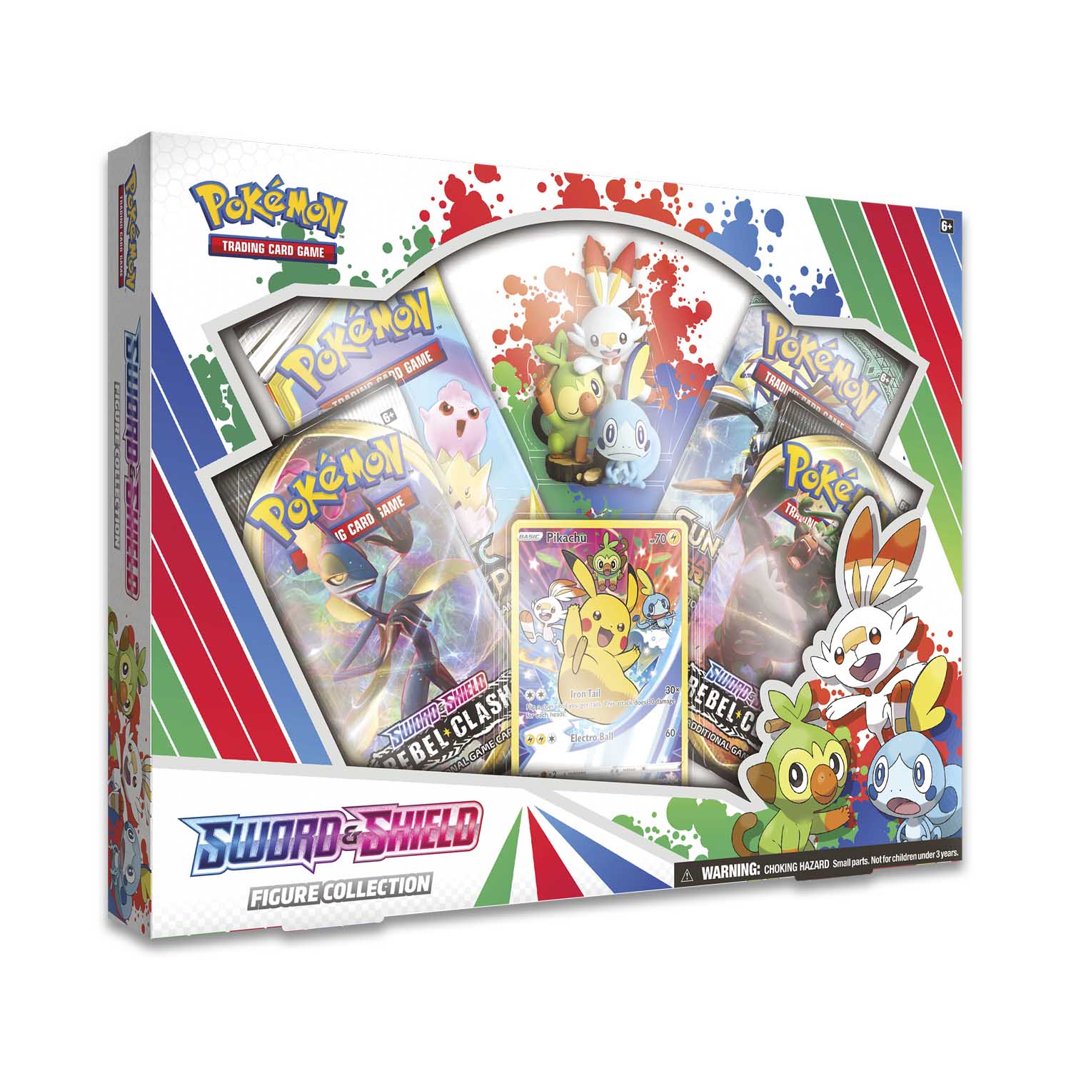 sword and shield pokemon figure collection swsh020 pikachu promo box