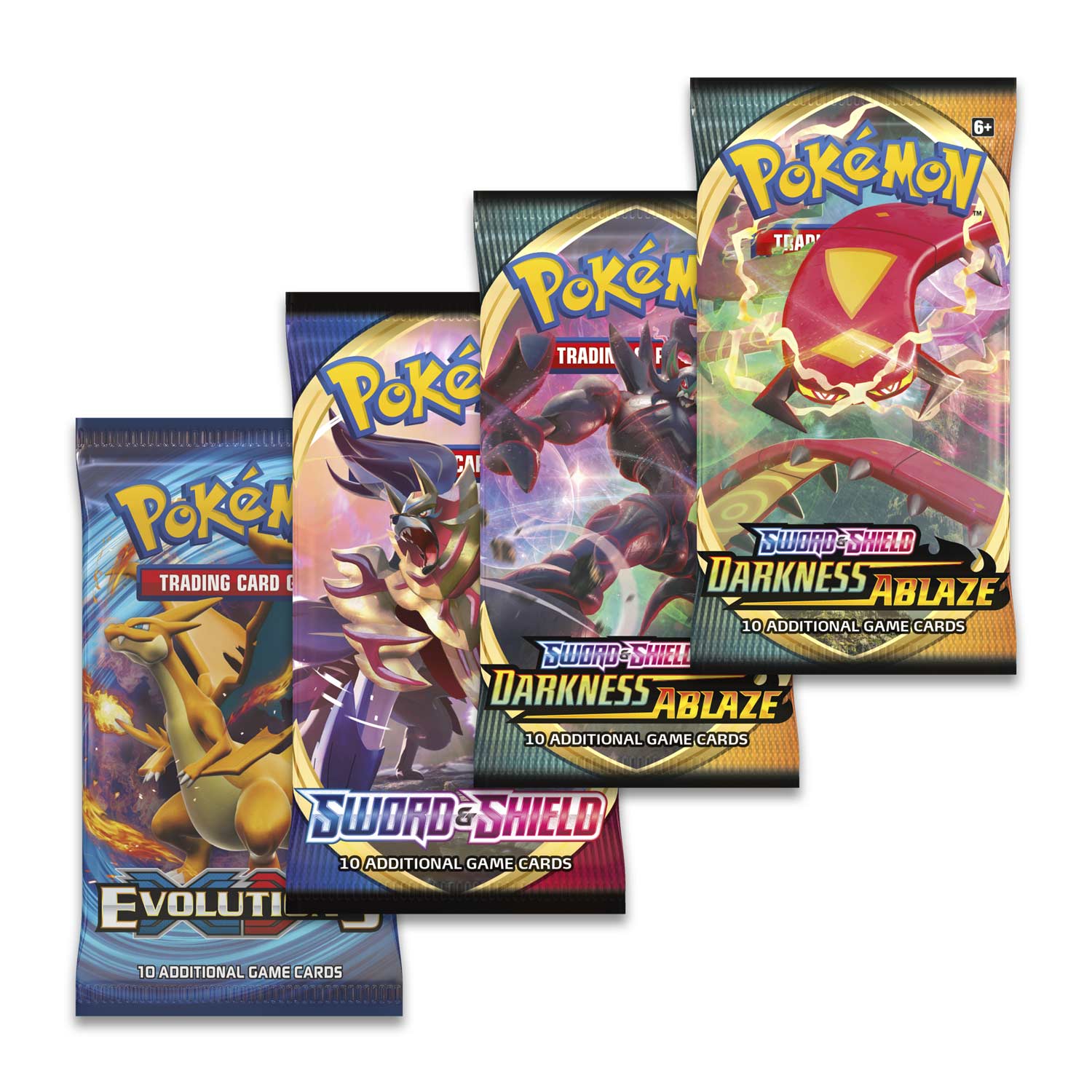 One is an Evolutions Pack Pokemon Galarian Sirfetch'd V Box 4x Booster Packs 
