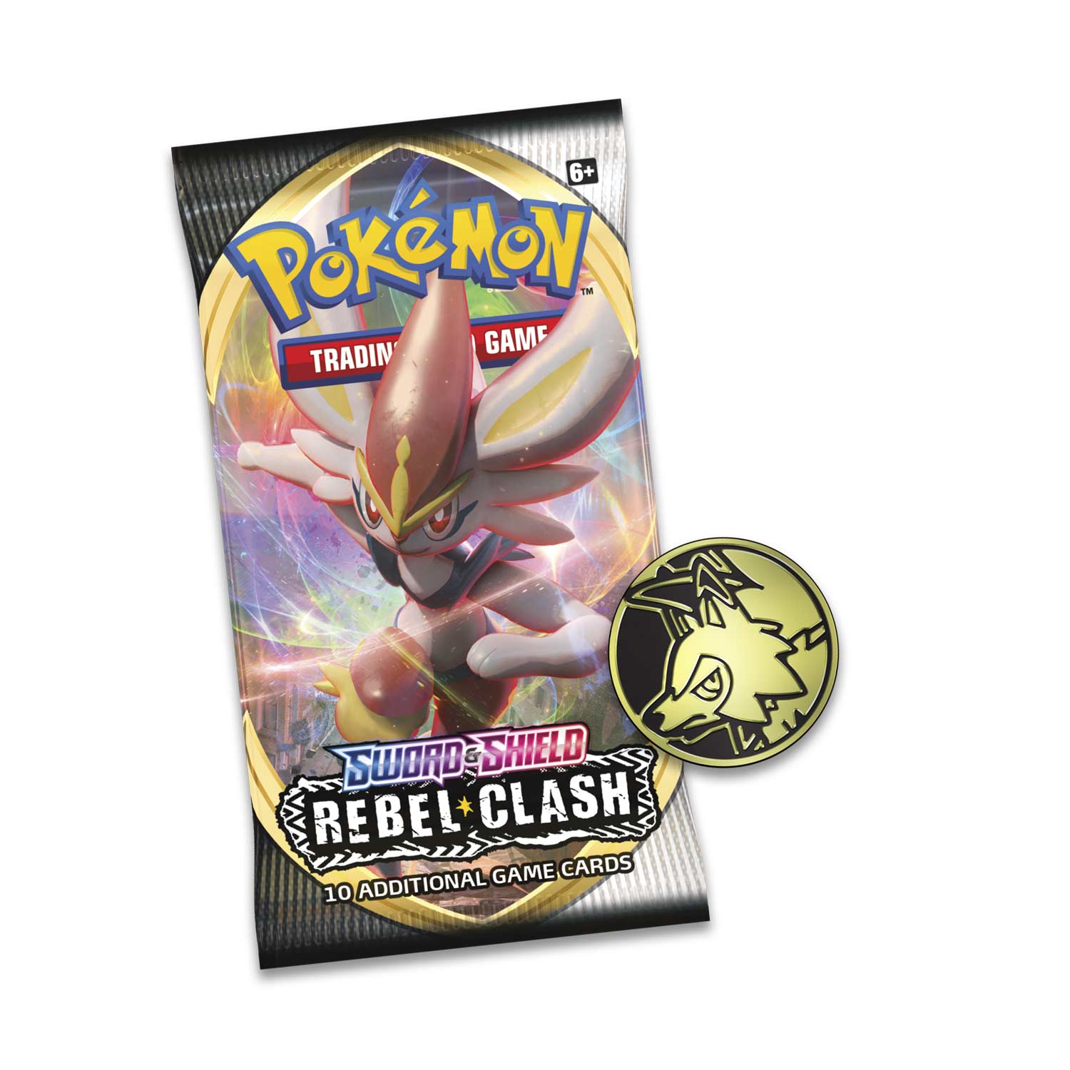 Booster FREE SHIPPING Pokemon Sword and Shield: Rebel Clash 4 x Packs 
