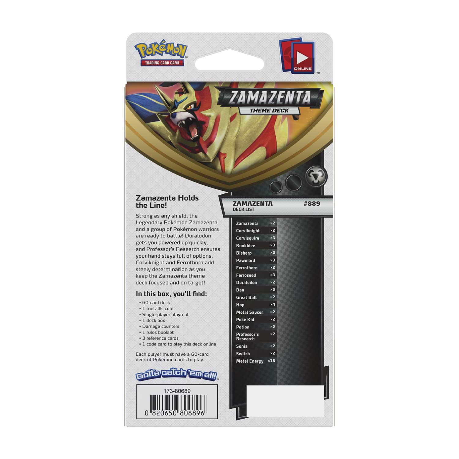 POKEMON SWORD & SHIELD REBEL CLASH THEME DECK SET ZACIAN & ZAMANZENTA 
