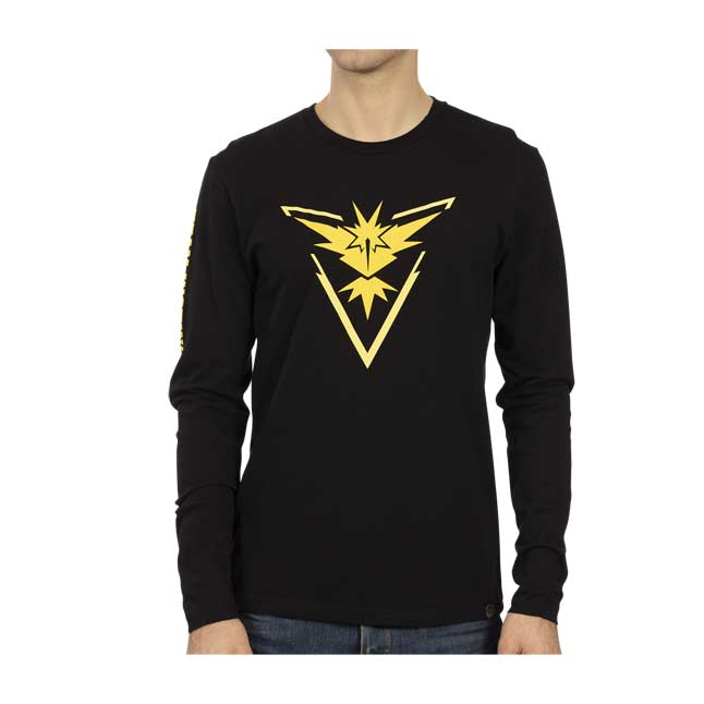 Pokemon Go Team Instinct Fitted Long Sleeve T Shirt Men Pokemon Center Official Site