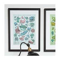 High Quality Frame Included Pikachu POKEMON Personalised Name Print Art