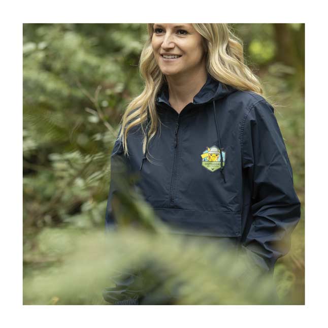 Official Outdoors with Pokémon Navy Windbreaker Jacket - Size Adult 2X-Large