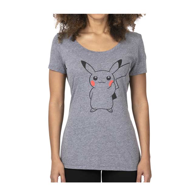 Pikachu Holding Flower Heather Gray 