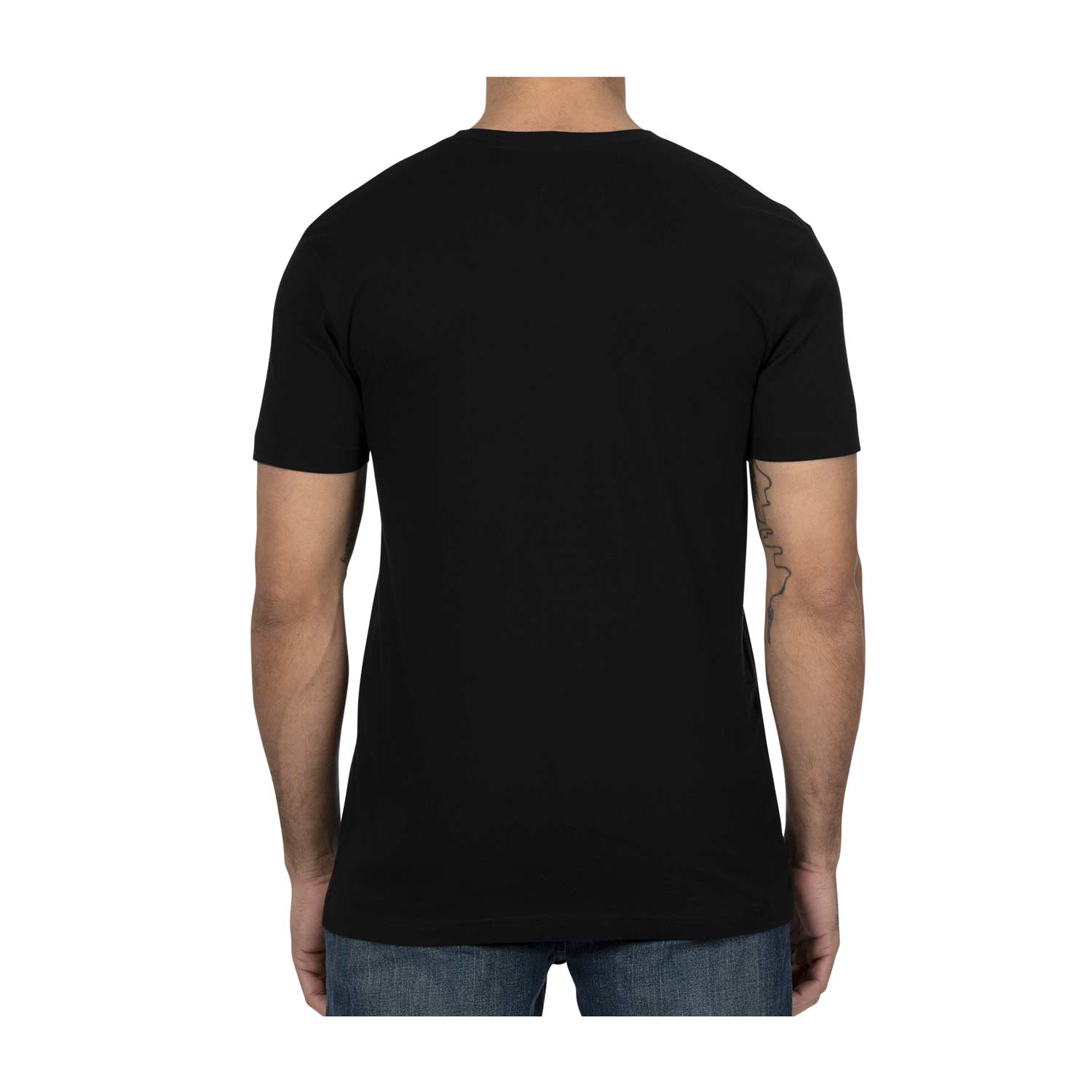 black crew neck t shirt mens