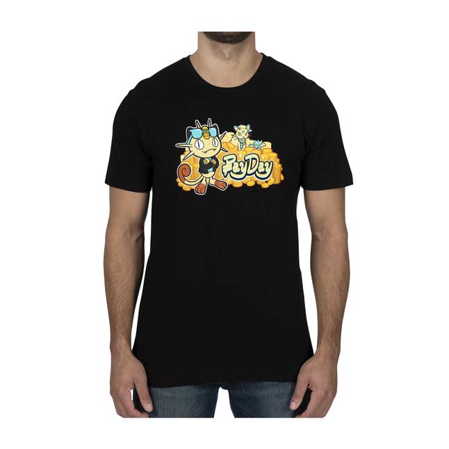Download Meowth Pay Day Black Relaxed Fit Crew Neck T-Shirt - Men ...