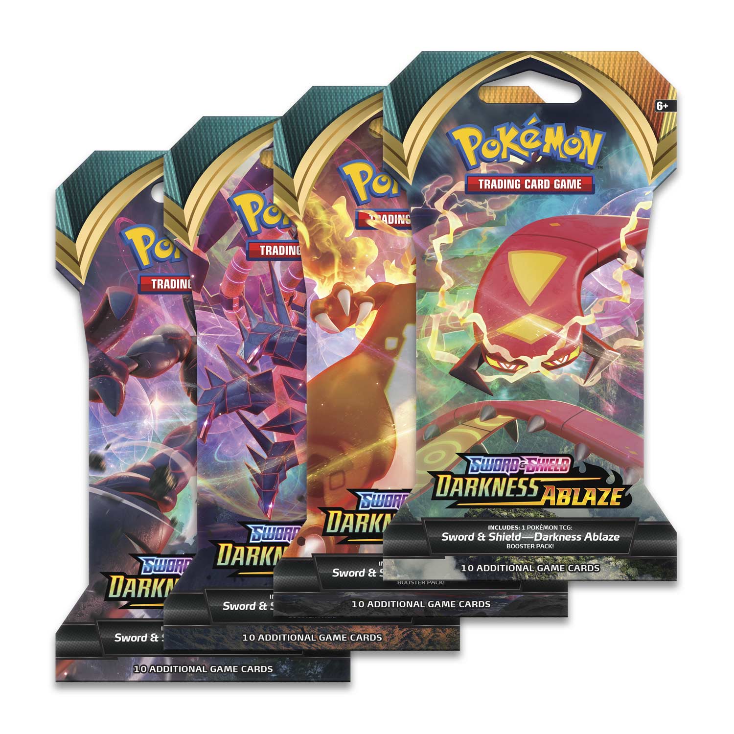 Pokemon Tcg Sword Shield Darkness Ablaze Sleeved Booster Pack 10 Cards Pokemon Center Official Site