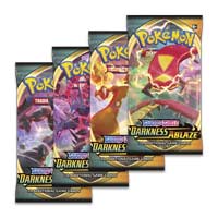 4x Pokémon SS3 Darkness Ablaze Sword And Shield Booster Packs 4 Packs 